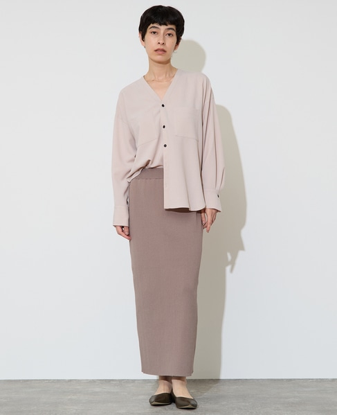 Vカラーシャツ 詳細画像 ピンクベージュ 4