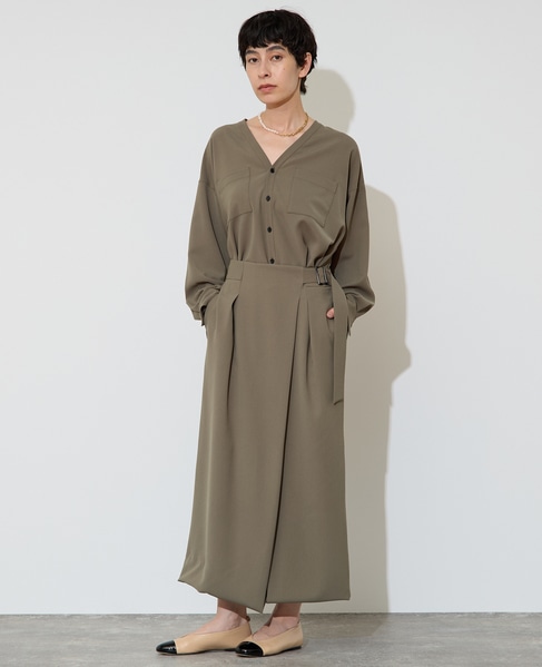 Vカラーシャツ 詳細画像 カーキ 7