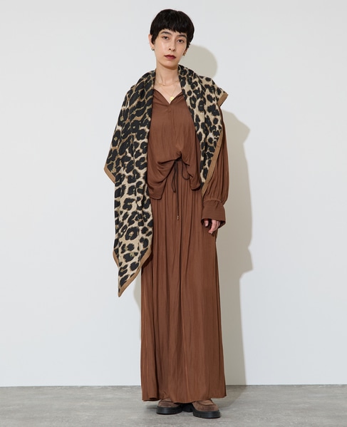 割繊ギャザースキッパーブラウス 詳細画像 ブラウン 8