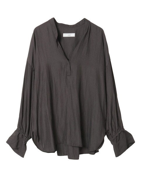 割繊ギャザースキッパーブラウス 詳細画像 チャコールグレー 5