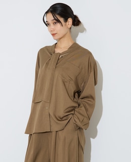 フィブリルツイルワーク調ボウタイブラウス