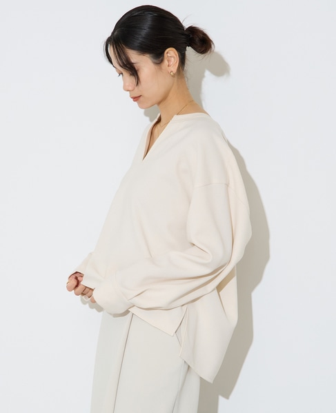 キーネックプルオーバー 詳細画像 アイボリー 3