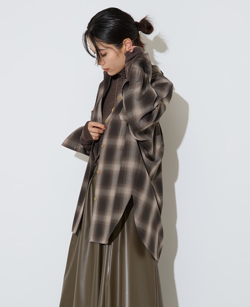 チェックシャツ 詳細画像 ブラウン 3