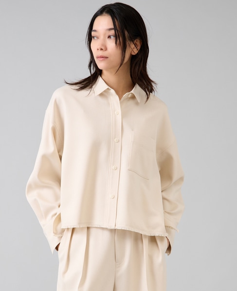 クロップドシャツ 詳細画像 アイボリー 1