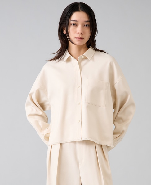 クロップドシャツ 詳細画像 アイボリー 3