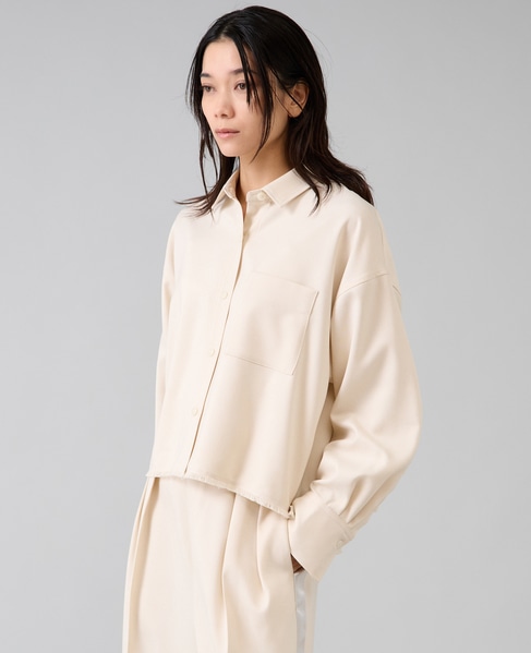 クロップドシャツ 詳細画像 アイボリー 4