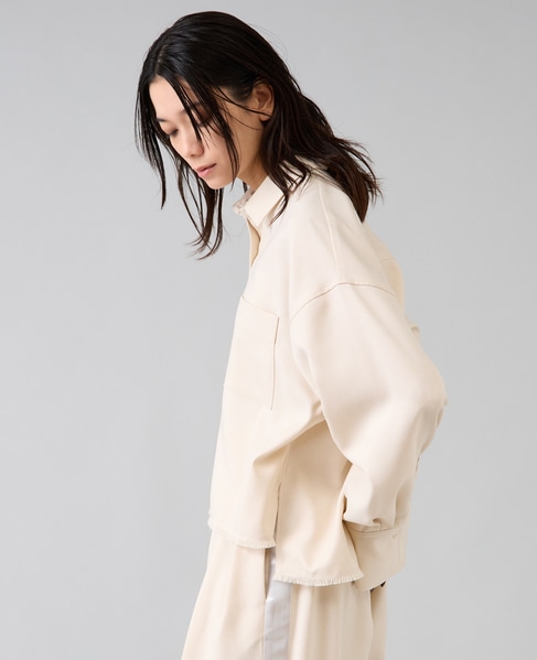 クロップドシャツ 詳細画像 アイボリー 5