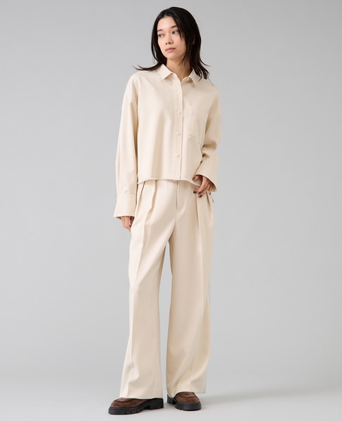 クロップドシャツ 詳細画像 アイボリー 7