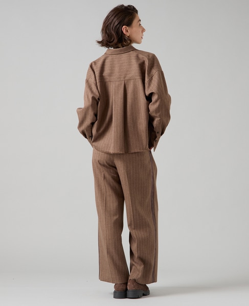 クロップドシャツ 詳細画像 ブラウン 12