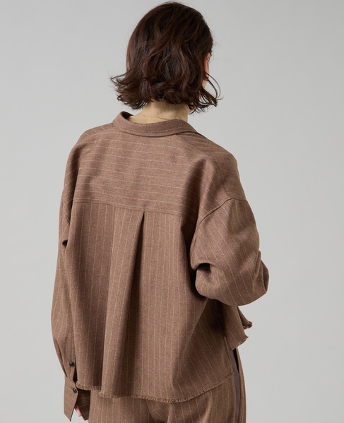 クロップドシャツ 詳細画像 ブラウン 5