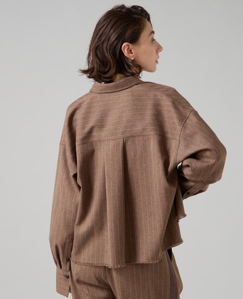 クロップドシャツ 詳細画像 ブラウン 6