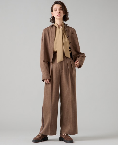 クロップドシャツ 詳細画像 ブラウン 7