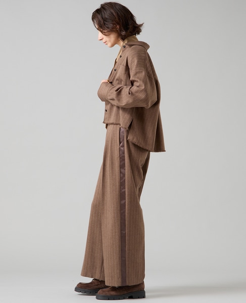 クロップドシャツ 詳細画像 ブラウン 9