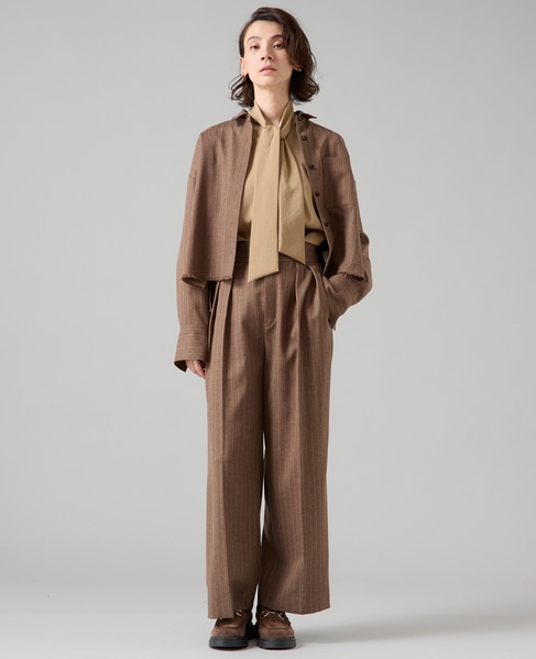 サテンボウタイ付きブラウス 詳細画像 ベージュ 6