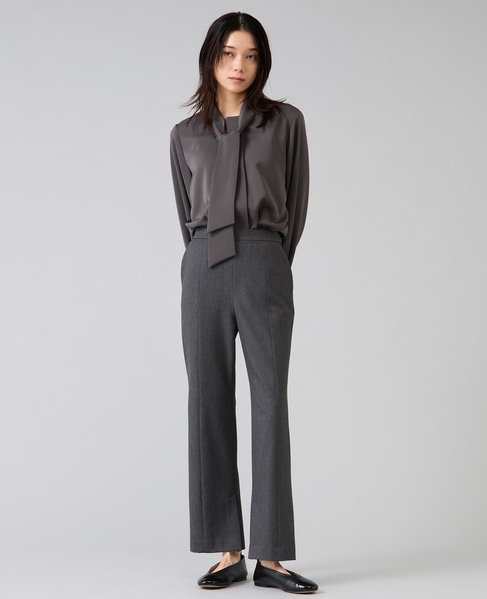 サテンボウタイ付きブラウス 詳細画像 チャコールグレー 11