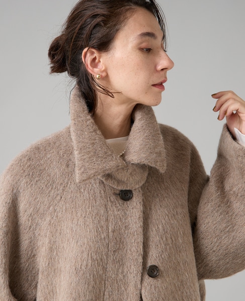 シャギーステンカラーコート 詳細画像 モカ 12