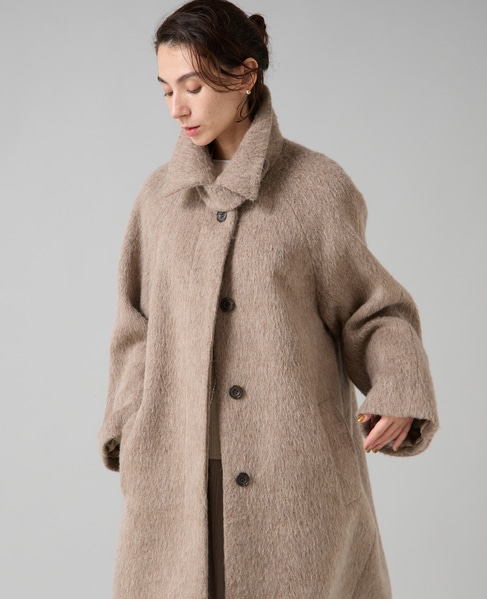 シャギーステンカラーコート 詳細画像 モカ 2