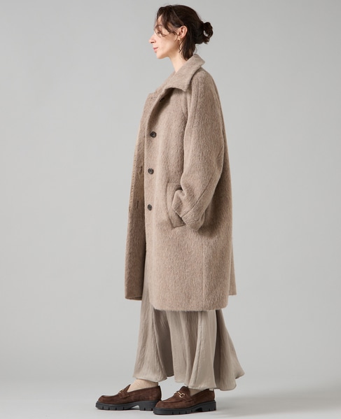 シャギーステンカラーコート 詳細画像 モカ 6