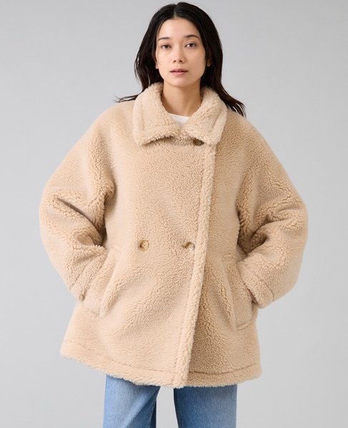 ビックカラーボアコート 詳細画像 ベージュ 13