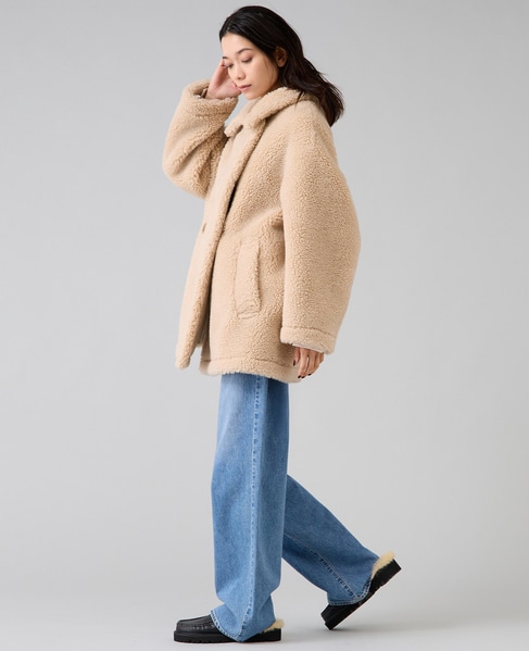 ビックカラーボアコート 詳細画像 ベージュ 16