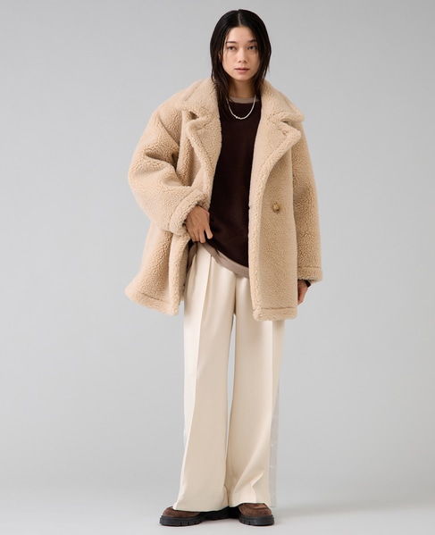 ビックカラーボアコート 詳細画像 ベージュ 18