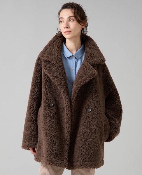 ビックカラーボアコート 詳細画像 ブラウン 1