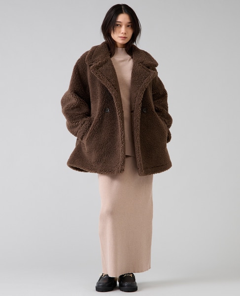 ビックカラーボアコート 詳細画像 ブラウン 10