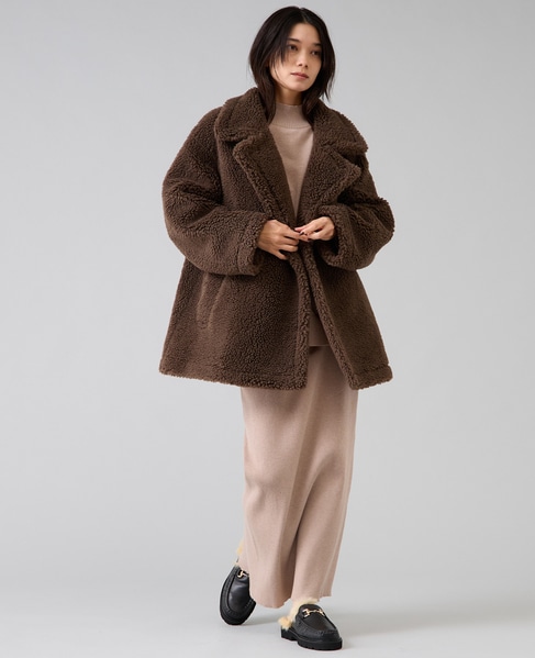 ビックカラーボアコート 詳細画像 ブラウン 11