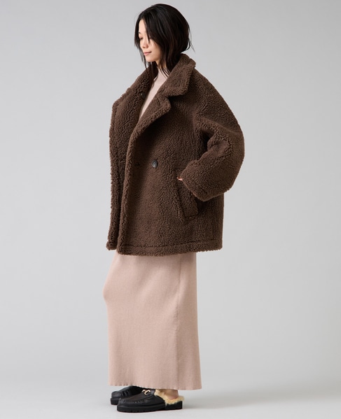 ビックカラーボアコート 詳細画像 ブラウン 12
