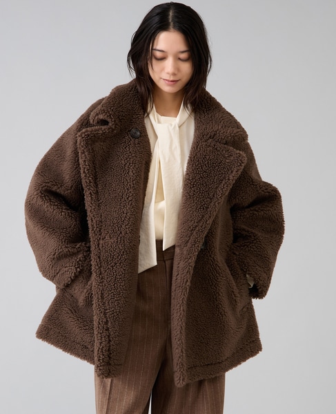 ビックカラーボアコート 詳細画像 ブラウン 13