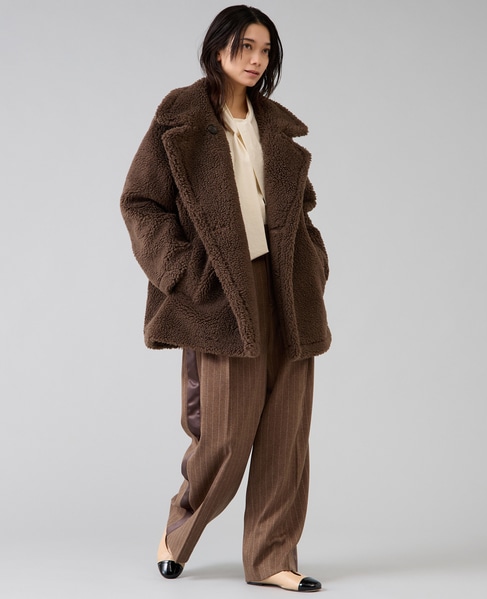 ビックカラーボアコート 詳細画像 ブラウン 16