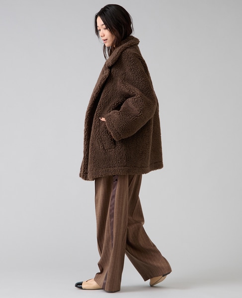 ビックカラーボアコート 詳細画像 ブラウン 18