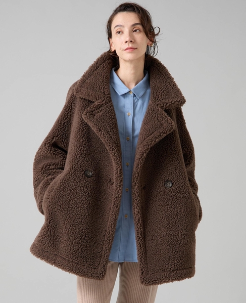 ビックカラーボアコート 詳細画像 ブラウン 2