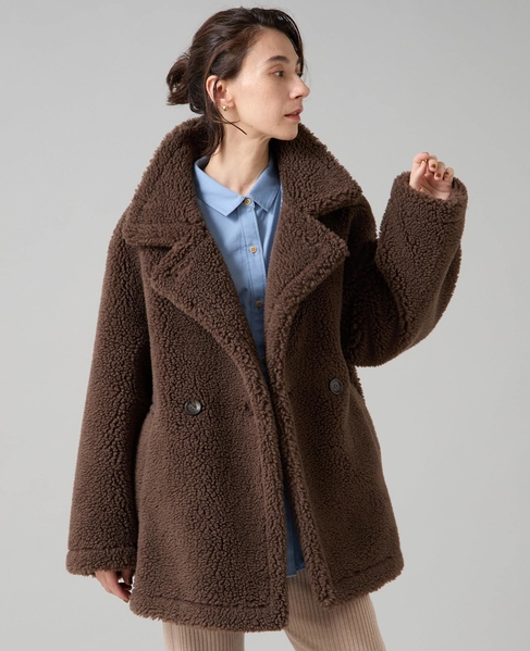ビックカラーボアコート 詳細画像 ブラウン 4