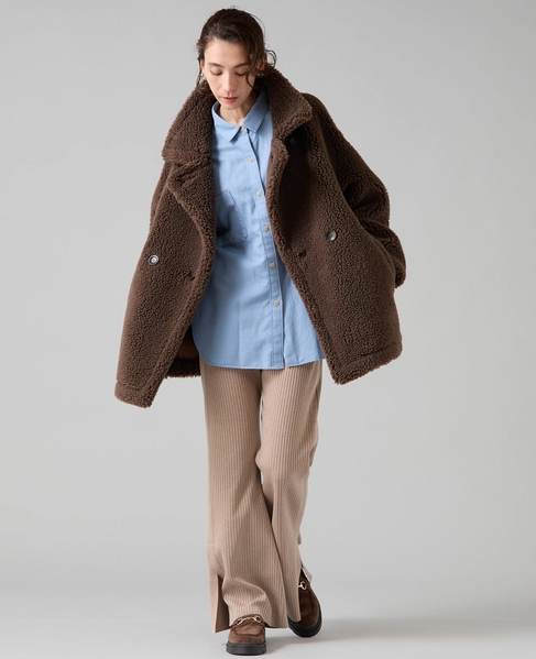 ビックカラーボアコート 詳細画像 ブラウン 5