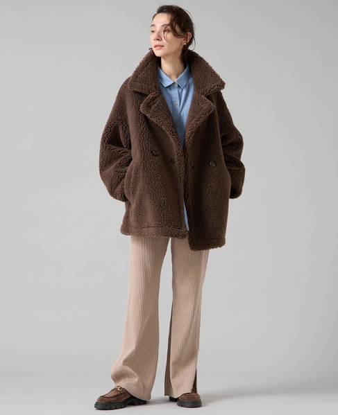 ビックカラーボアコート 詳細画像 ブラウン 6