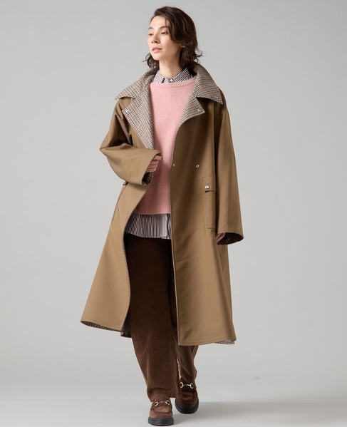【大草直子さんコラボ】リバーシブルコート 詳細画像 ベージュ 7