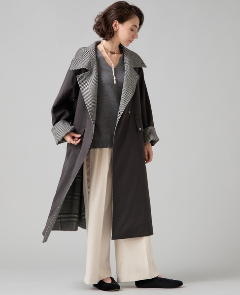 【大草直子さんコラボ】リバーシブルコート 詳細画像 ブラック 6