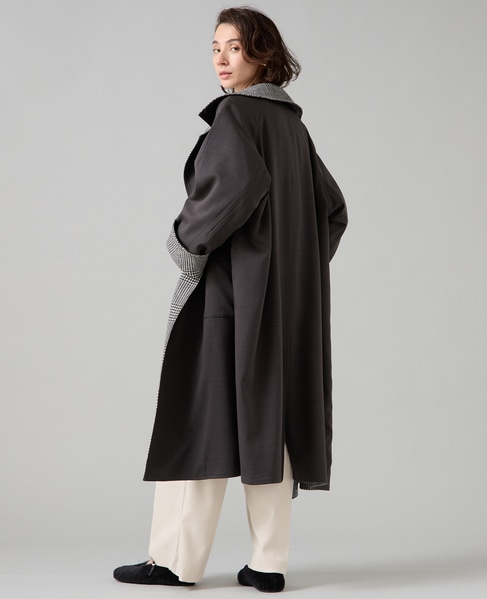 【大草直子さんコラボ】リバーシブルコート 詳細画像 ブラック 7