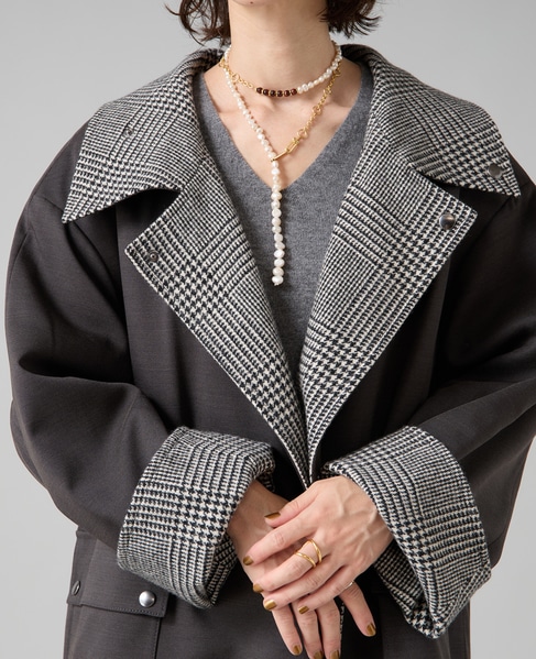 【大草直子さんコラボ】リバーシブルコート 詳細画像 ブラック 8