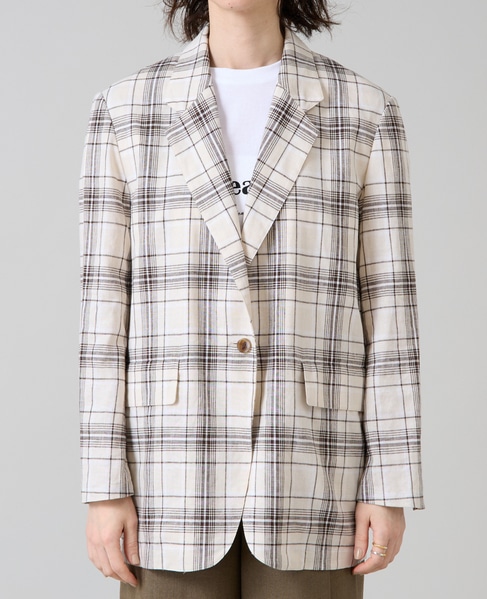 リネンテーラードジャケット 詳細画像 チェック 10