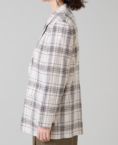 リネンテーラードジャケット 詳細画像 チェック 11