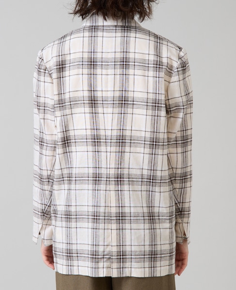 リネンテーラードジャケット 詳細画像 チェック 12