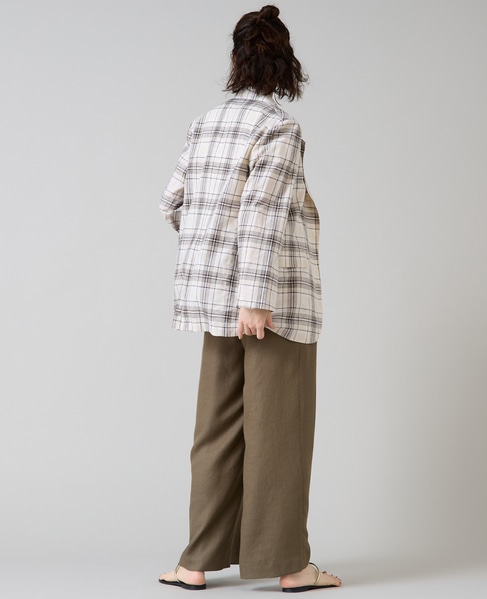 リネンテーラードジャケット 詳細画像 チェック 5