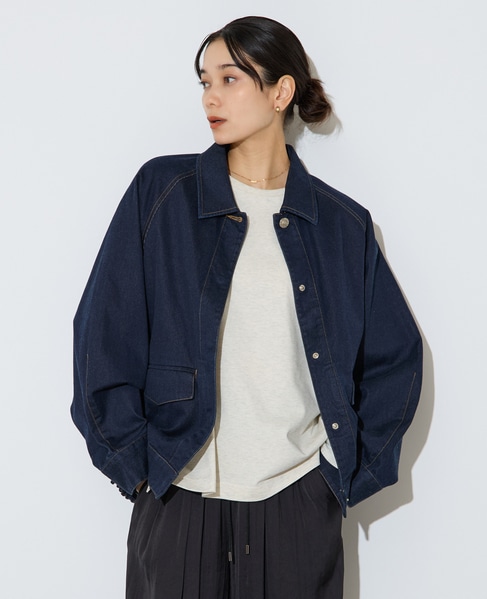 ドルマンデニムブルゾン 詳細画像 ネイビー 1