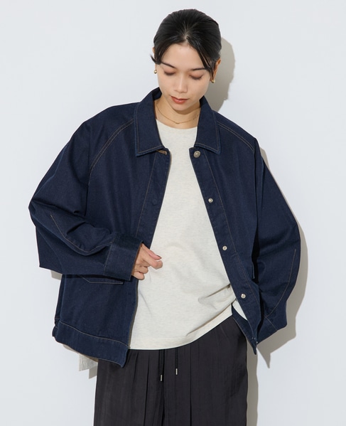 ドルマンデニムブルゾン 詳細画像 ネイビー 2