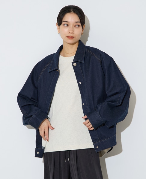 ドルマンデニムブルゾン 詳細画像 ネイビー 3