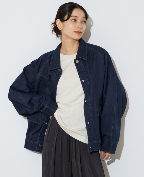 ドルマンデニムブルゾン 詳細画像 ネイビー 4