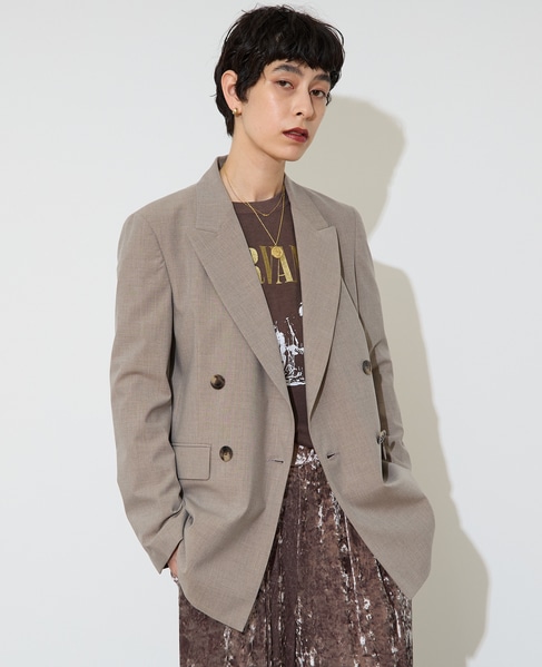 テーラードダブルジャケット 詳細画像 ベージュ 1