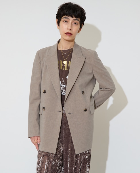 テーラードダブルジャケット 詳細画像 ベージュ 2